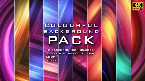 Colorful Background Pack Elements template preview