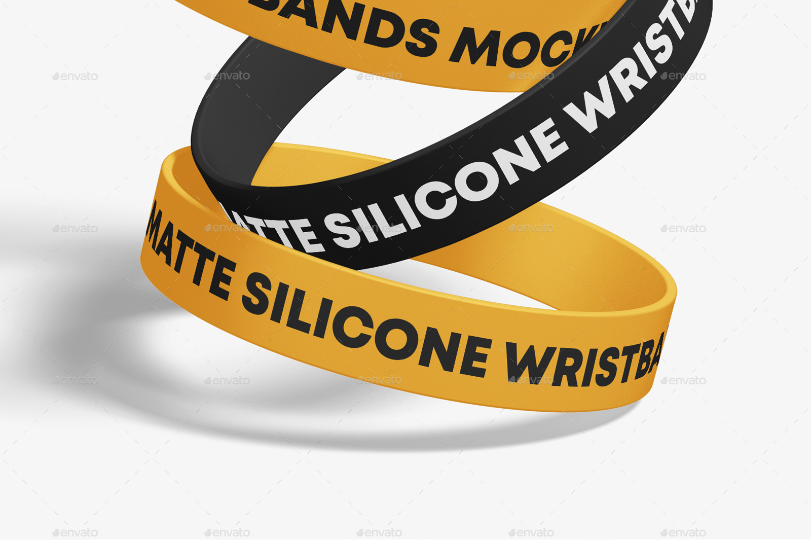 Download Matte Silicone Wristbands Mockup Set by Yevheniia ...