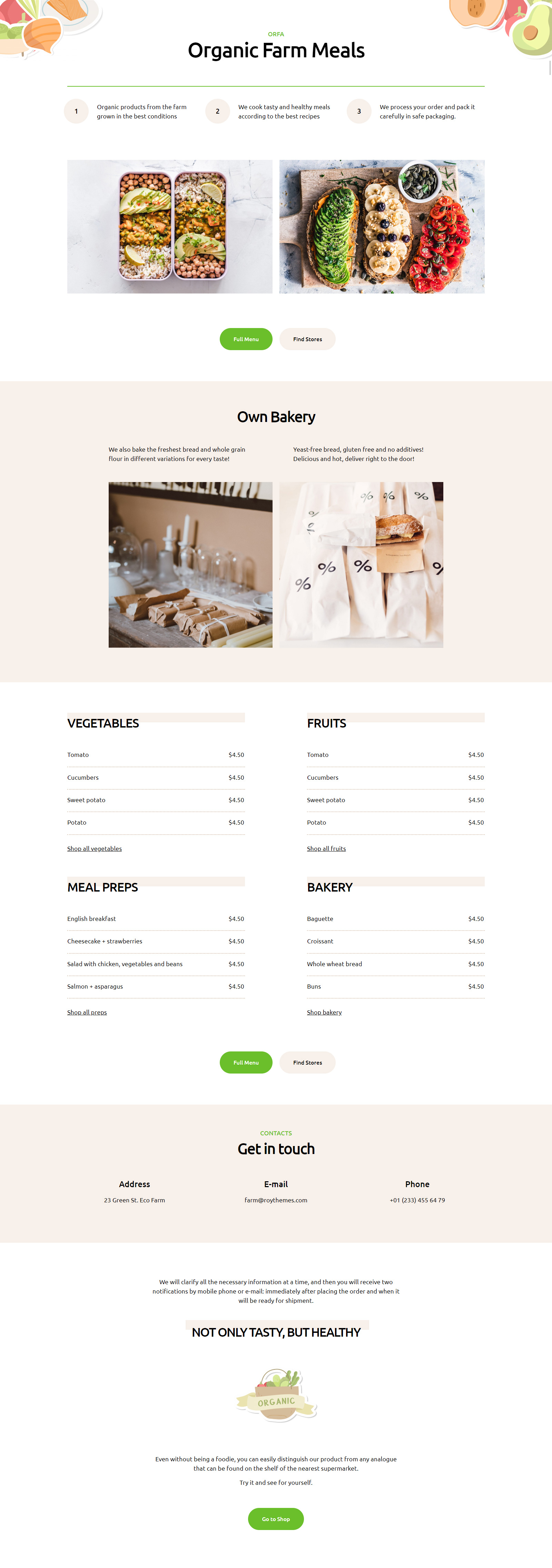 ORFA - Organic Farm Products Elementor Template Kit by RoyVelvet ...