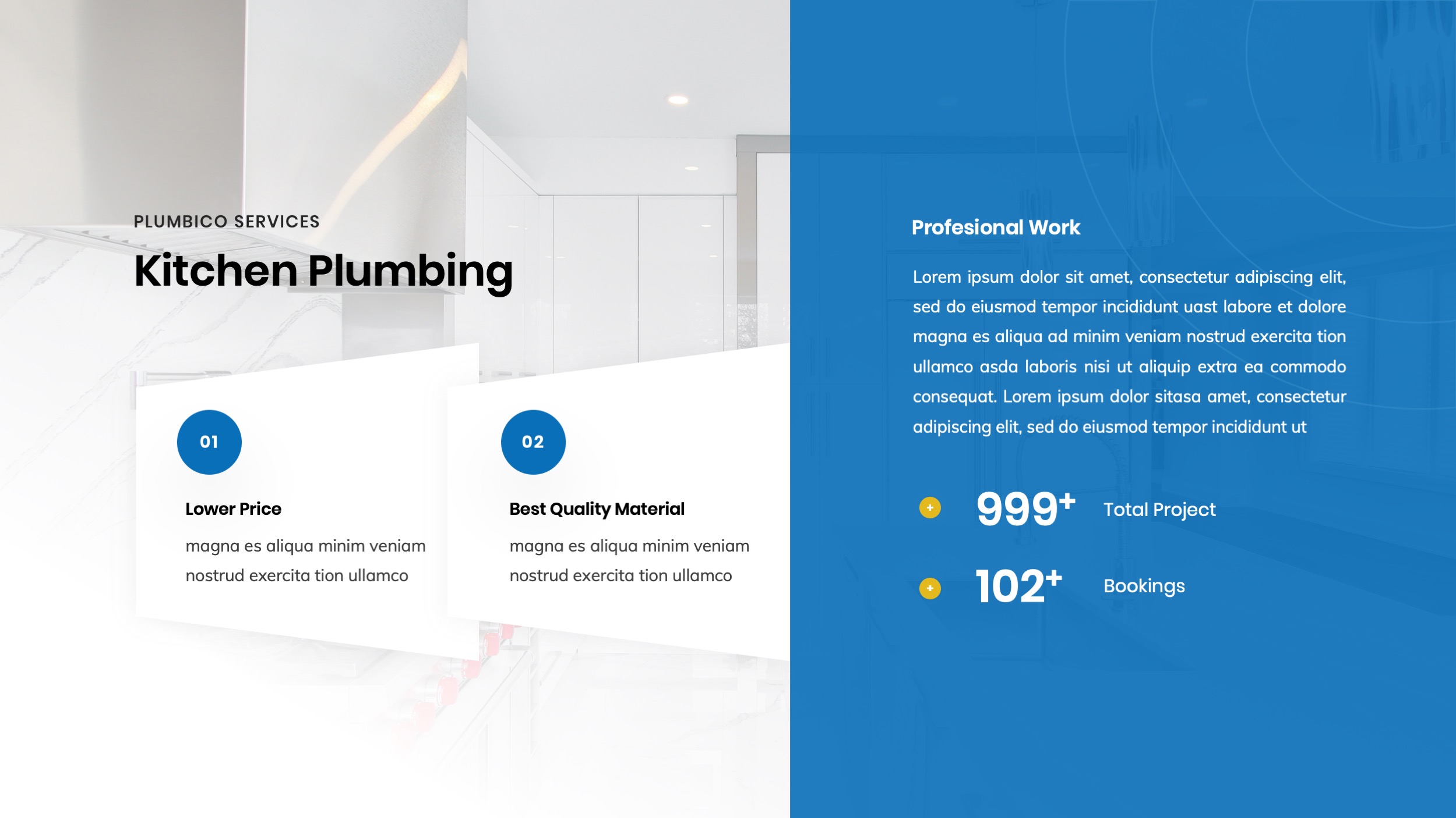 Plumbing & Repair Services PowerPoint Template, Presentation Templates