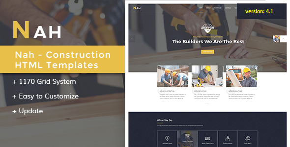 Nah Multipurpose Construction - ThemeForest 19528046