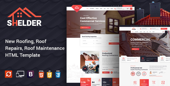 Exceptional Shelder - Roofing Services HTML Template