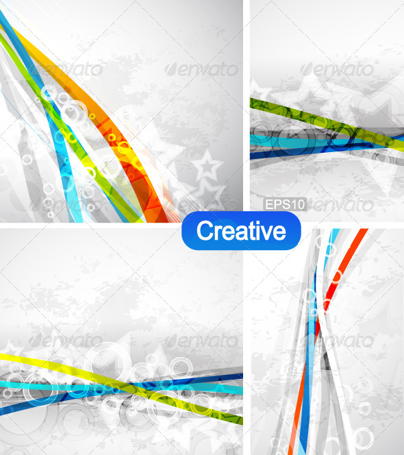 Vector Waves Grunge Backgrounds - Backgrounds Decorative