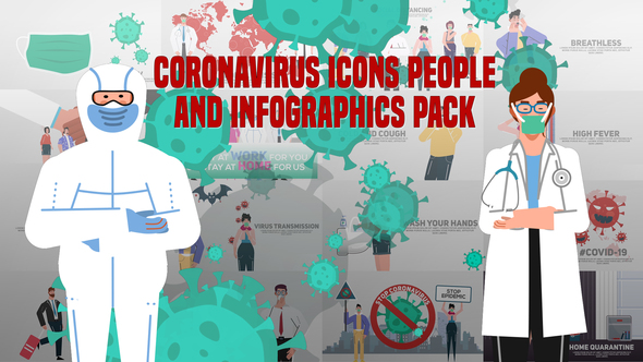 Coronavirus Icons People - VideoHive 26193896