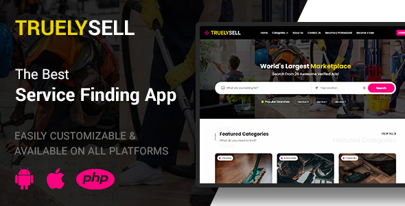 TruelySell – On-demand Service Marketplace, nearby Service Finder and Bookings