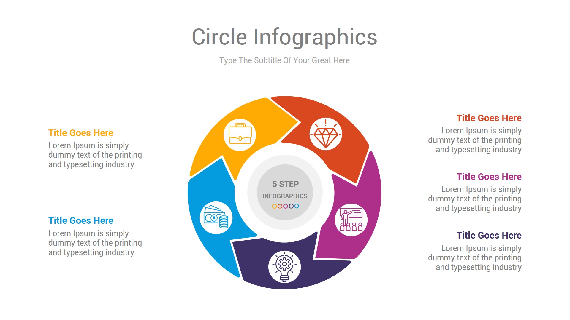 Circle Infographics PowerPoint and Illustrator Diagrams, Presentation ...