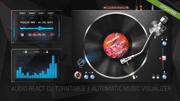 Audio React DJ Turntable Music Visualizer