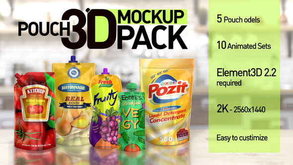 Pouch 3D Mockup - VideoHive 26406894