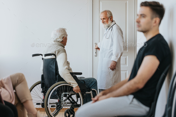 Man on a wheelchair - Stock Photo - Images