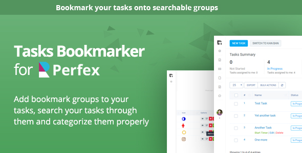 Tasks Bookmark module for Perfex CRM