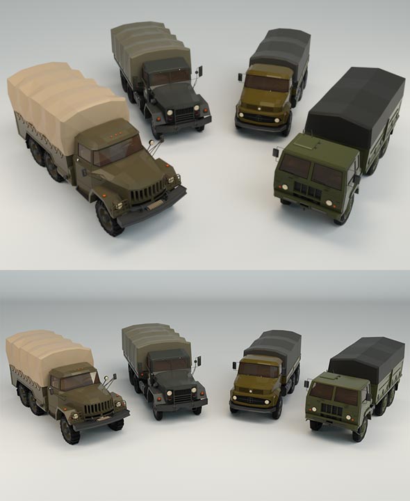 Low Poly Military - 3Docean 26414338