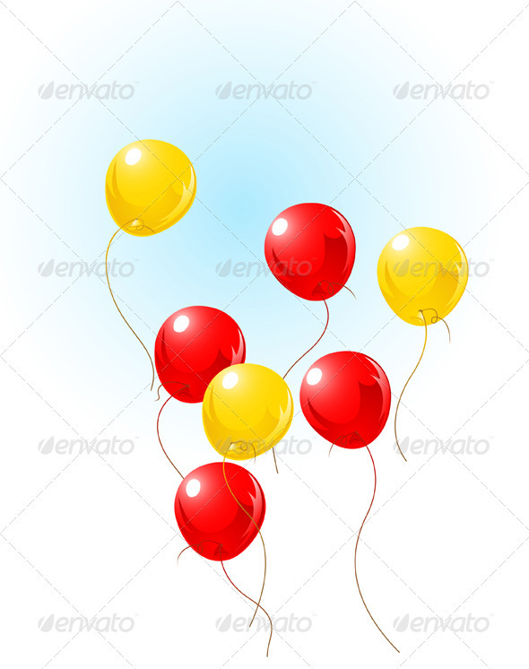 Balloons Flying on Sky