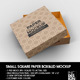Small Square Paper Box and Lid Packaging Mockup