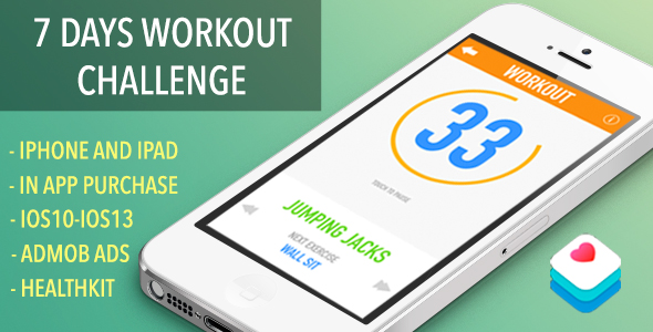 7 Day Workout Challenge - IOS App With HealthKit And YoutubePlayer