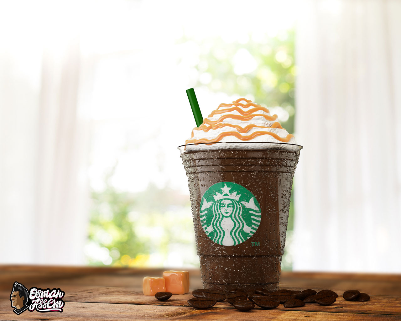 StarBucks Frappuccino Caramel by osman_assem 3DOcean