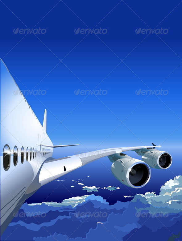 Jet Cruising in the Sky - Travel Conceptual