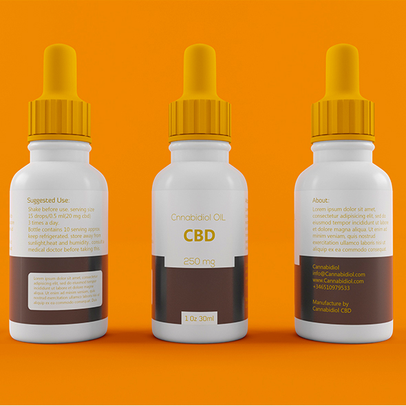 CBD Bottle with - 3Docean 26421573