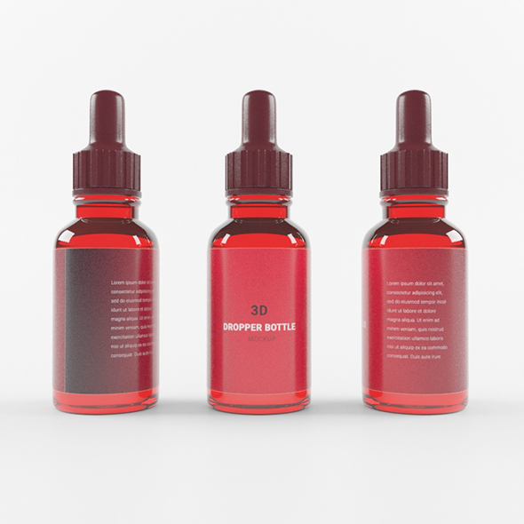Red Dropper Bottle - 3Docean 26421631