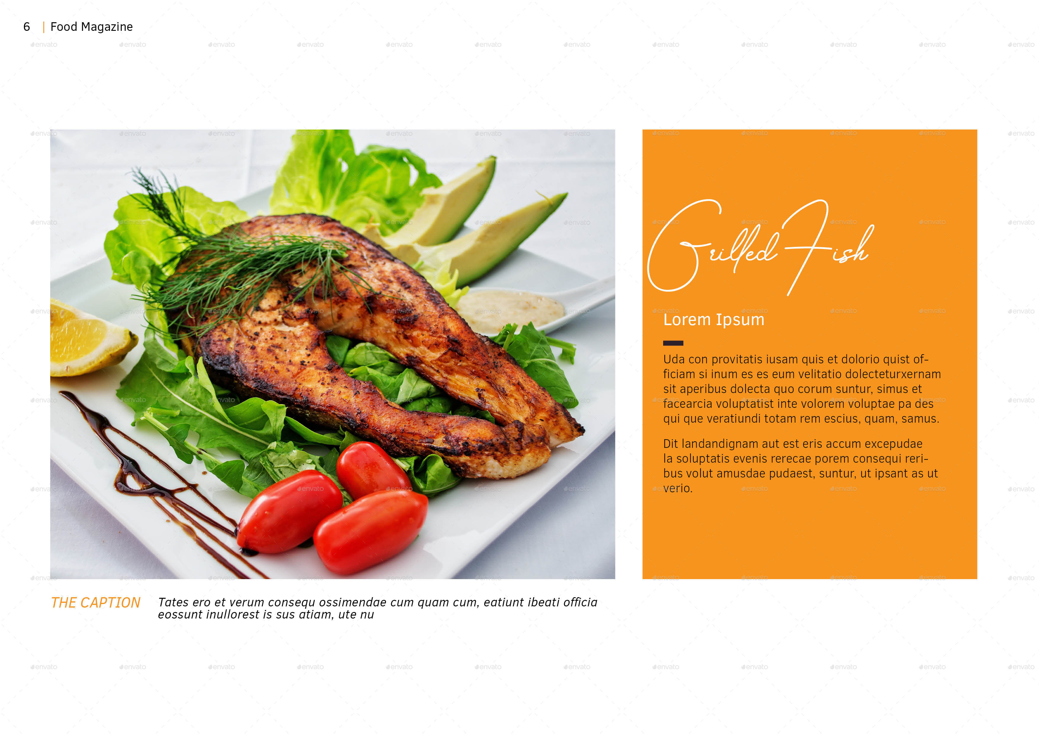 Food Magazine A4 Landscape, Print Templates | GraphicRiver