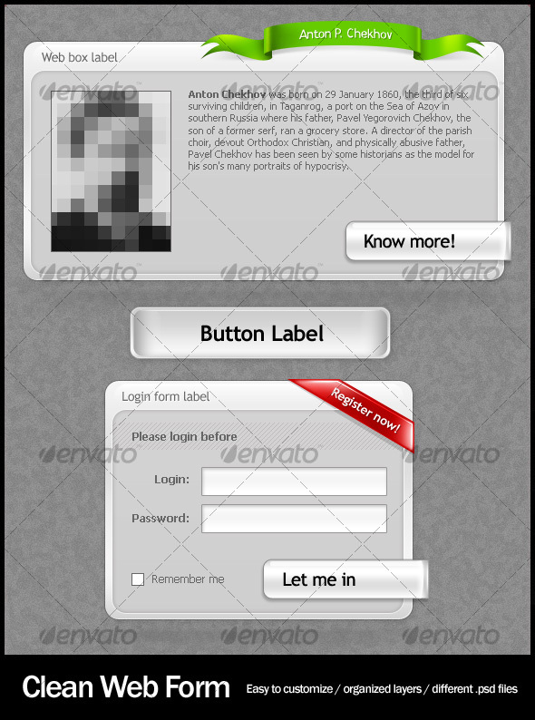 Clean Web2.0 forms and button