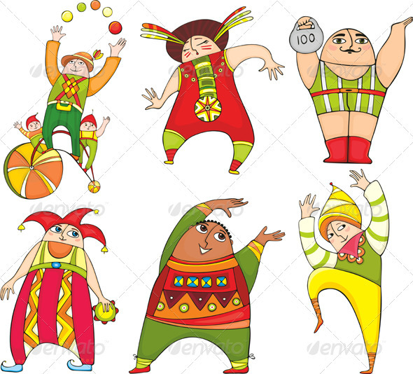 Circus Actor Set - People Characters