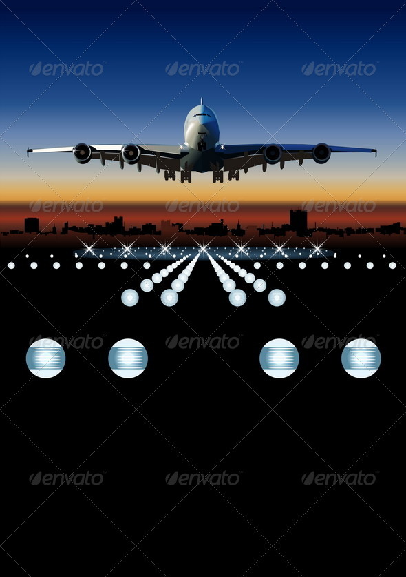 Airbus at Sunrise - Travel Conceptual