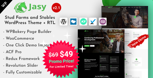 Jasy - Horses & Stables WordPress Theme