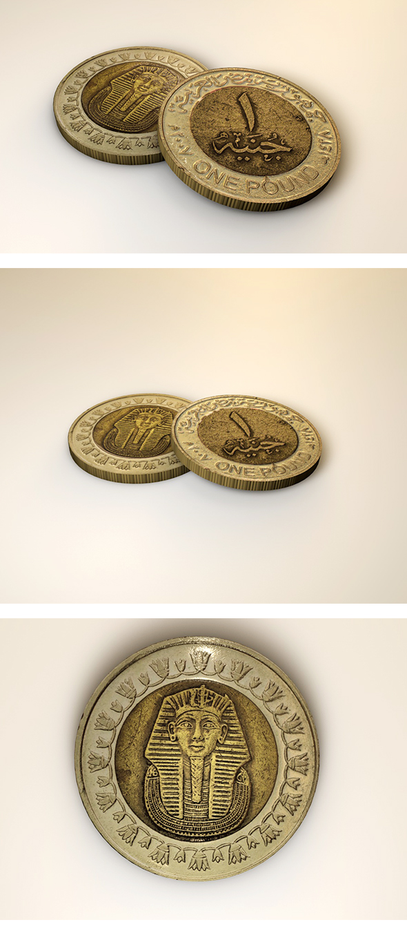 Egyptian Pound Coin - 3Docean 26431032