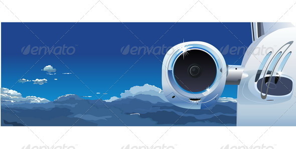 Business Jet in the Sky - Travel Conceptual