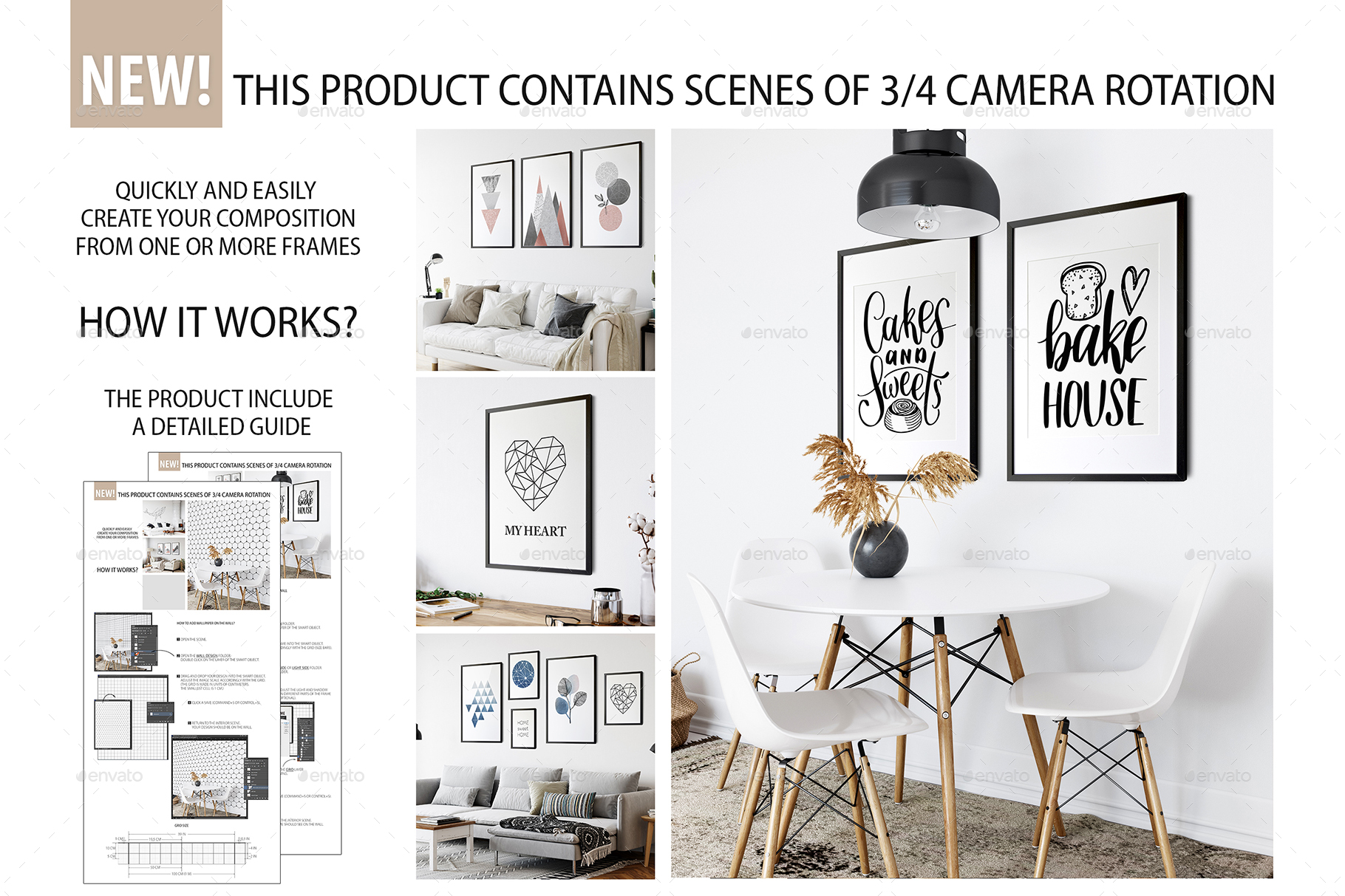 Frames & Walls Scandinavian Pack-7, Graphics | GraphicRiver