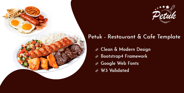 Petuk - Restaurant & Cafe Template