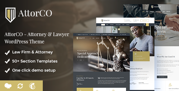 AttorCO – Attorney & Lawyers  WordPress Theme