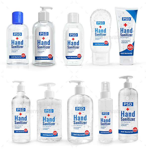 Download Hand Sanitizer Bottle Mockup Pack By Harpreeetmockup Graphicriver