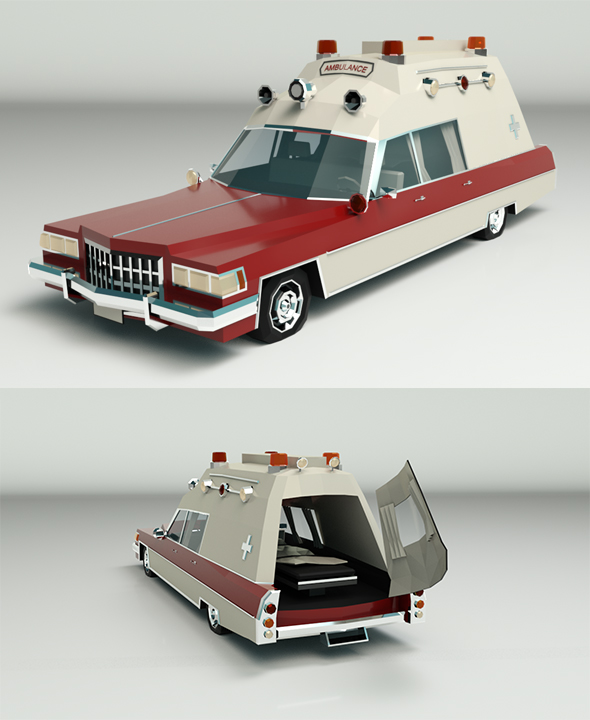 Low Poly Ambulance - 3Docean 26446899