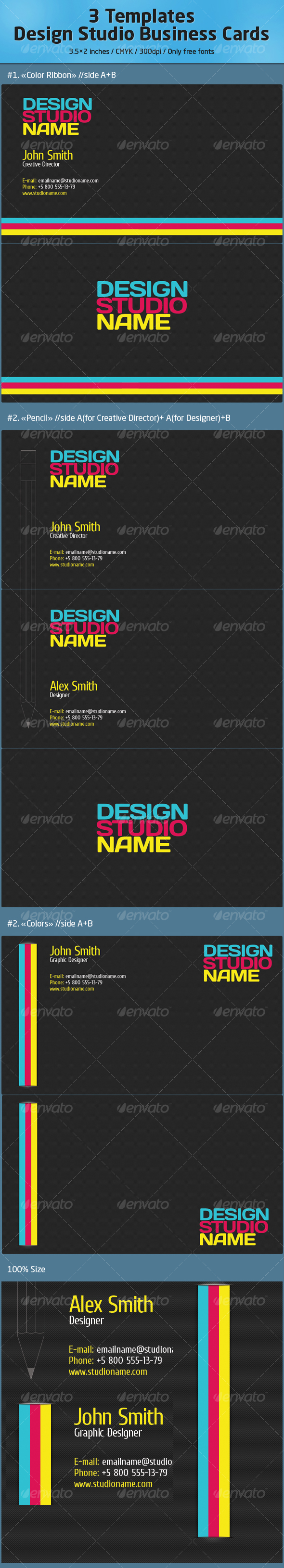 Design Studio Business Cards //Carbon - Corporate Business Cards