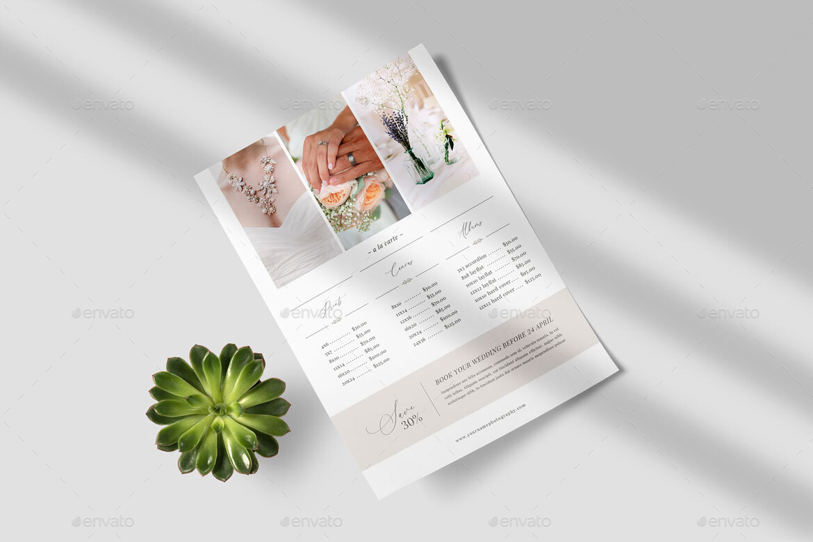 Photography Pricing Guide Template, Print Templates 