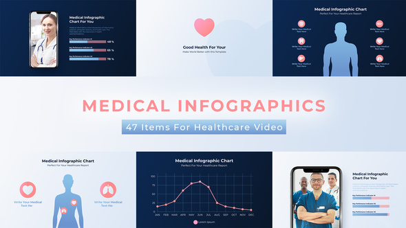 Medical Healthcare Infographics - VideoHive 26453528