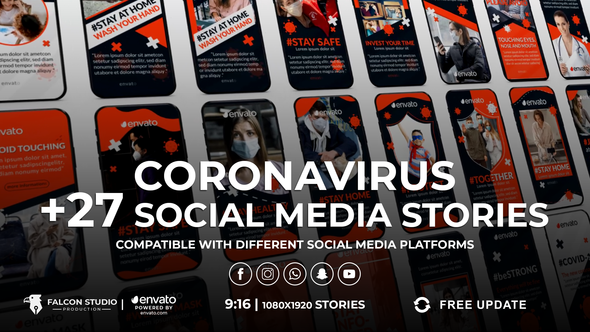 Coronavirus Social Media - VideoHive 26461184