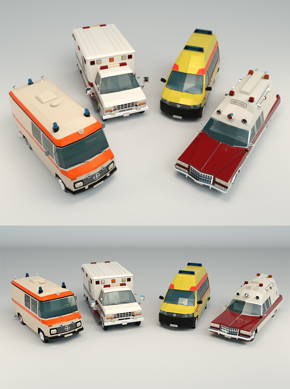 Low Poly Ambulance - 3Docean 26462880