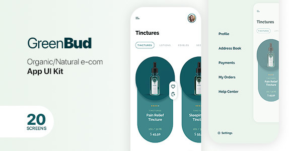 GreenBud App UI - ThemeForest 26464938