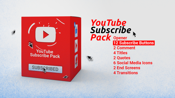 YouTube Subscribe Pack - VideoHive 26469027