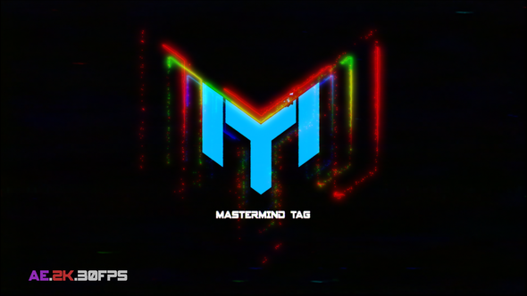 Glitch Break Logo Logo Stings template preview