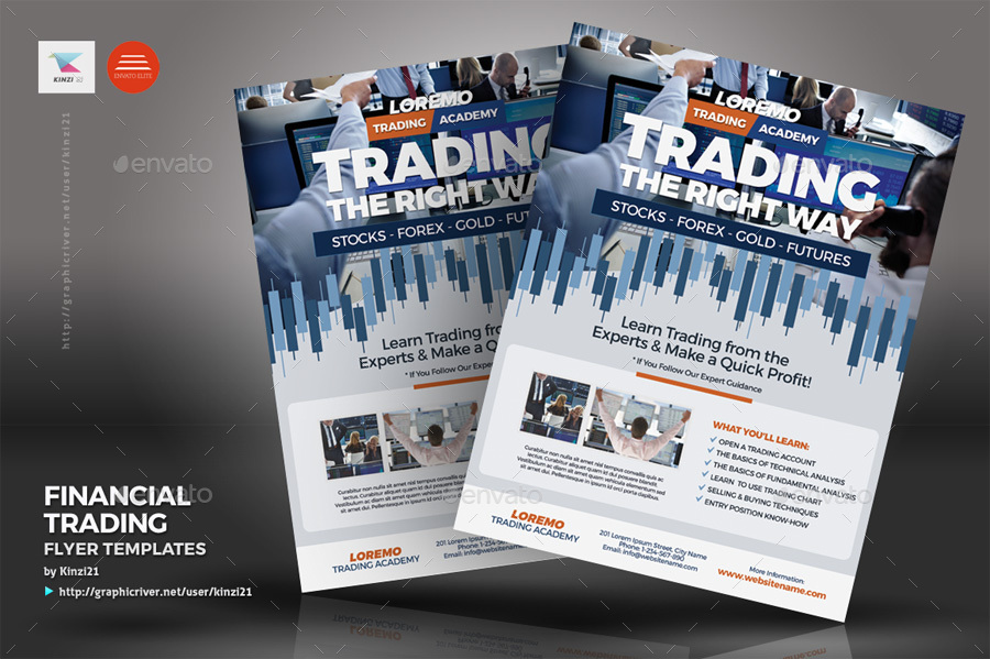 Financial Trading Flyer Templates by kinzi21 | GraphicRiver