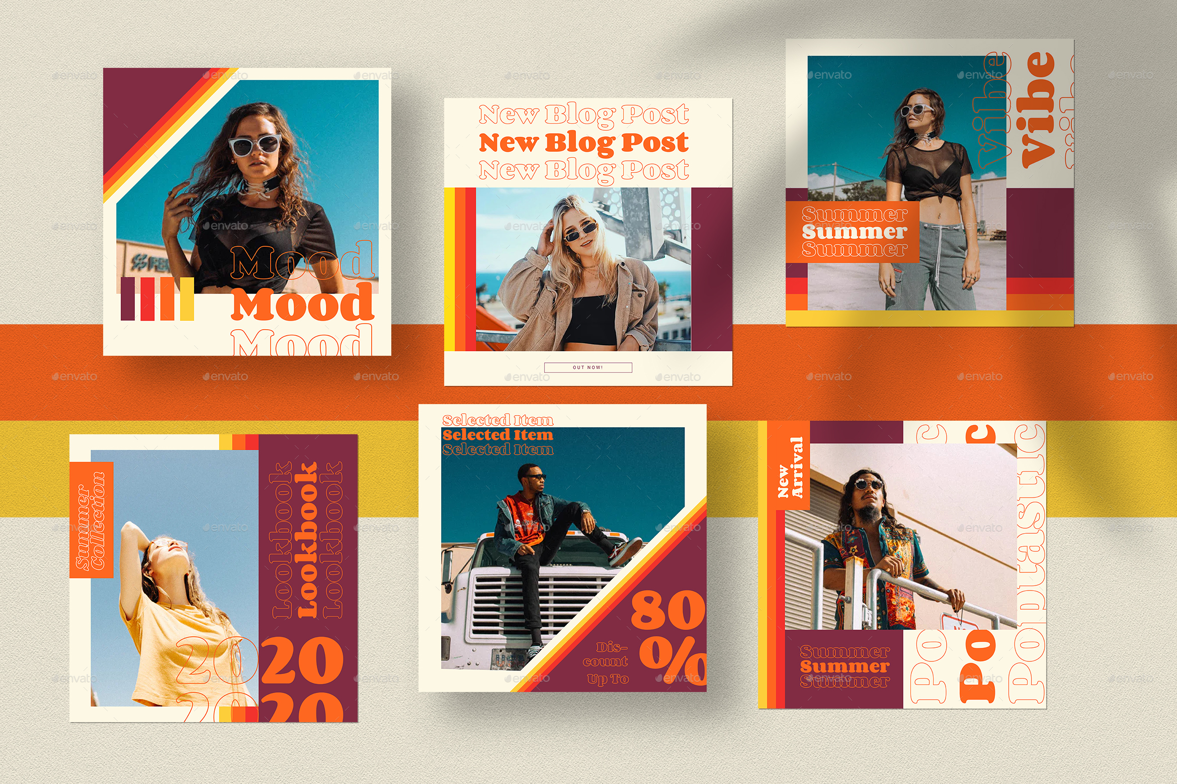 Fantastic 70's Instagram Pack, Web Elements | GraphicRiver