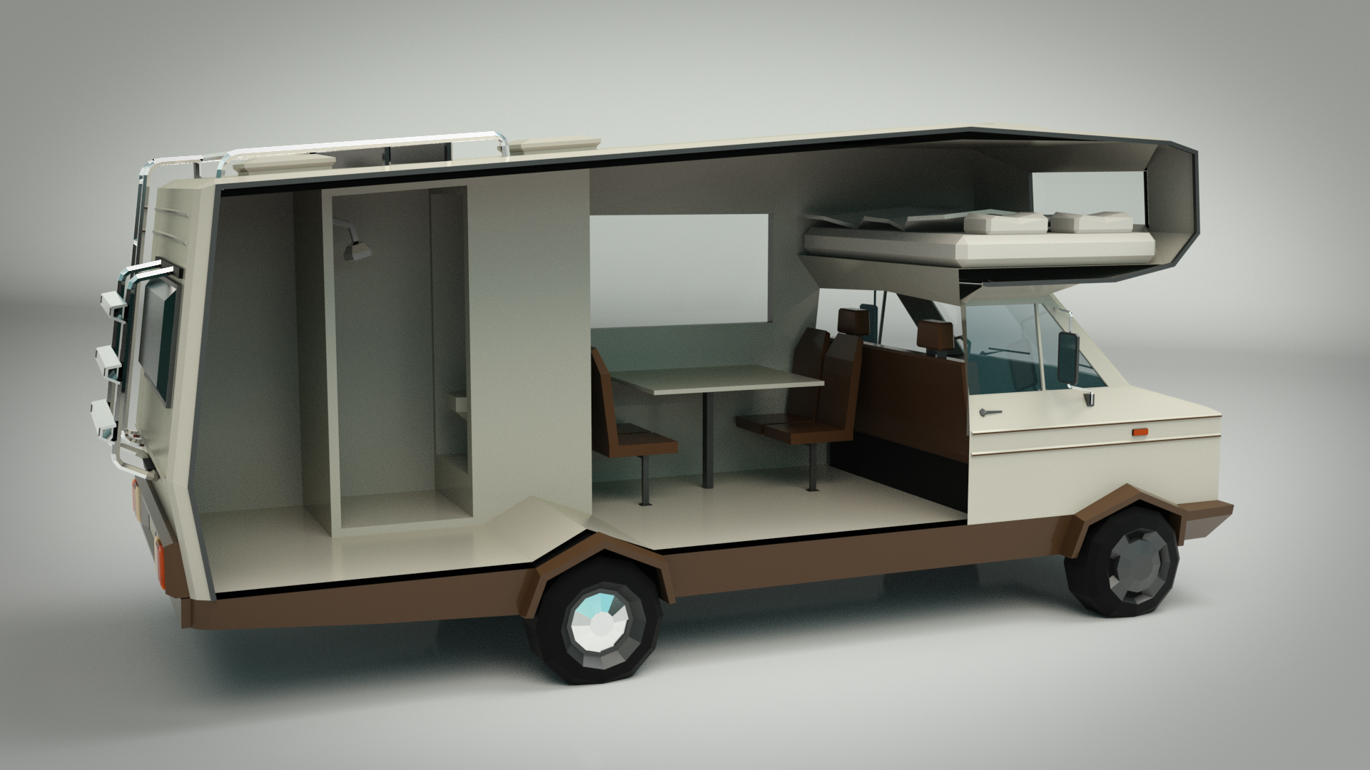 Low Poly Motorhome 01 by Linder-Media | 3DOcean