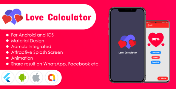 Love Calculator (Android + iOS) App