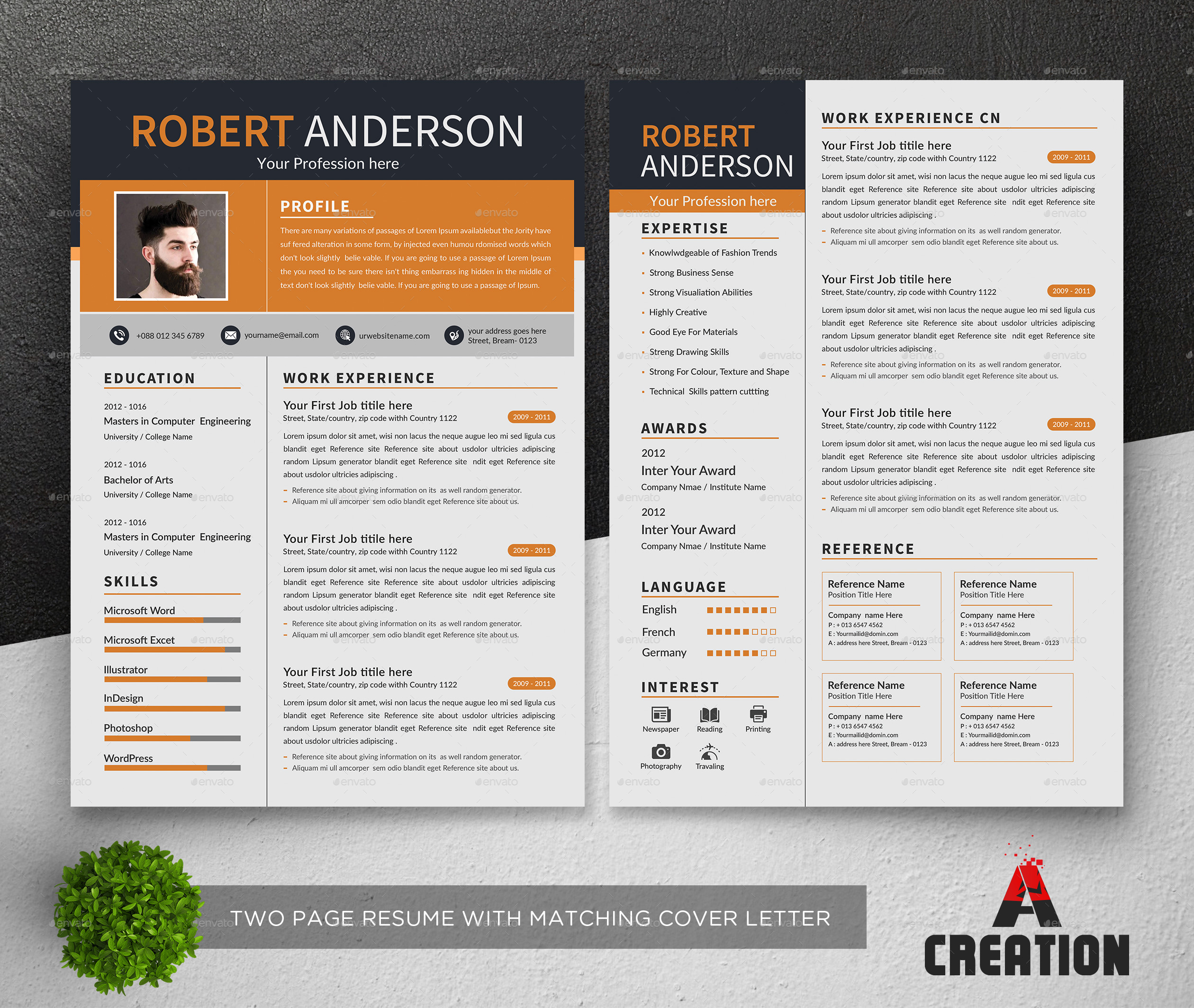 Resume Template By Amircreation 