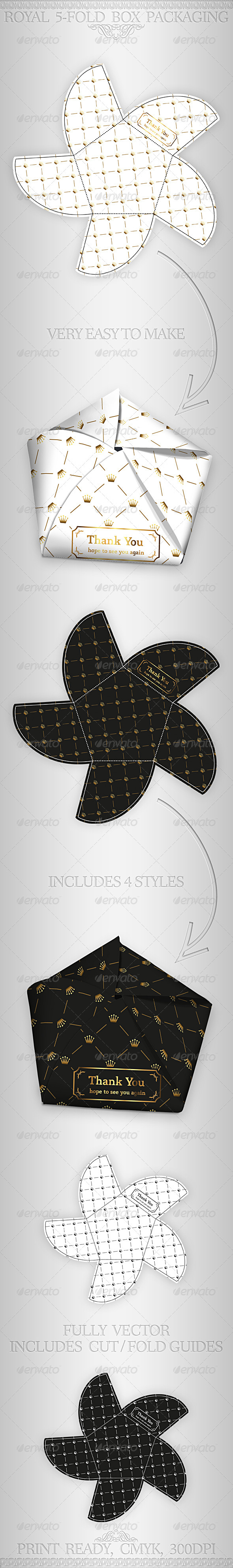 Royal Gift Package Box Template - Packaging Print Templates