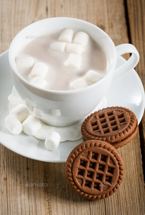 Cup of Hot Chocolate with marshmallows Stock Photo by Irrin PhotoDune