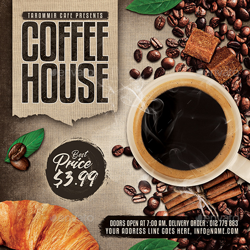 Coffee House Flyer, Print Templates | GraphicRiver